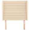 vidaXL Kopfteil mit Ohren Creme 103x23x118/128 cm Stoff