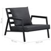 vidaXL 4-tlg. Outdoor-Lounge-Set mit Kissen Aluminium Dunkelgrau