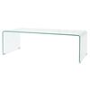 vidaXL Couchtisch Hartglas 98x45x30 cm Transparent