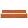 vidaXL Bettrahmen Wachsbraun 205.5 x 95.5 x 51 cm Massives Kiefernholz