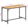vidaXL Esstisch 110x55x75 cm Raues Massivholz Mango und Eisen