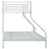 vidaXL Etagenbettgestell Wei&szlig; Metall 140x200 cm/90x200 cm