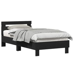 vidaXL Bettrahmen Schwarz Eichen-Optik 193 x 95 x 88 cm Holzwerkstoff