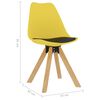 vidaXL 3-teiliges Esszimmerset 80 x 80 cm Schwarz und Gelb
