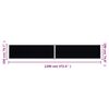 vidaXL Seitenmarkise Ausziehbar Schwarz 200x1200 cm