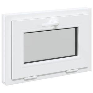 vidaXL Kellerfenster RISOR 60 x 40 cm PVC und Glas Wei&szlig;