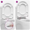 vidaXL Toilettensitz Verstellbar Wei&szlig; 48 x 36,5 x 4,5 cm Polypropylen