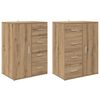 vidaXL Sideboards CORONA 2 stk. Artisan-Eiche 59 x 39 x 80 cm