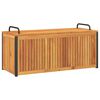 vidaXL Gartenbox 110x45x42/53 cm Massivholz Akazie und Stahl