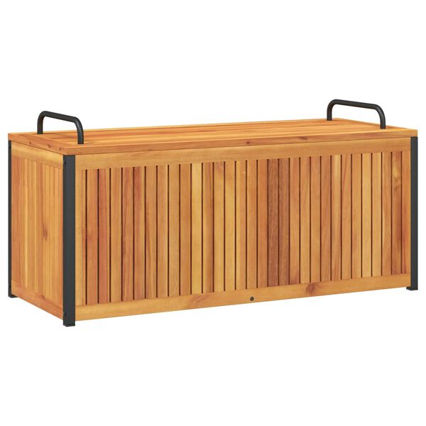 vidaXL Gartenbox 110x45x42/53 cm Massivholz Akazie und Stahl