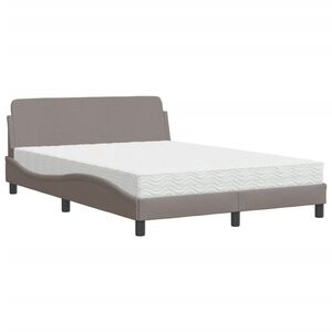 vidaXL Bett mit Matratze "Dover" Taupe 120x200 cm Stoff