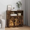 vidaXL LED-Sideboard Ger&auml;ucherte Eiche 71 x 34,5 x 75 cm Holzwerkstoff