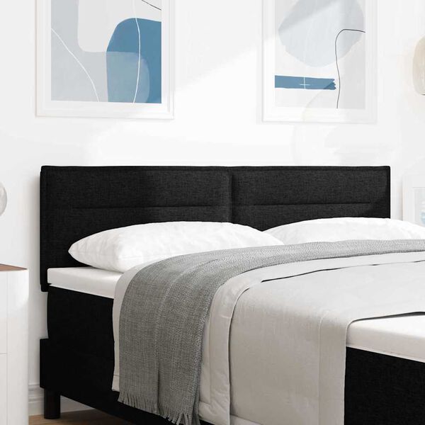vidaXL Kopfteil mit Kopfteil Schwarz 144 cm Kunstleder