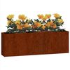 vidaXL Wand-Pflanzk&uuml;bel 2 Stk. Rostig Cortenstahl 53x10x17 cm