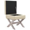 vidaXL Hocker mit Stauraum 45x45x49 cm Leinen
