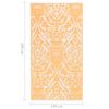 vidaXL Outdoor-Teppich ARAKIL Orangefarben und Blau 120x180 cm PP