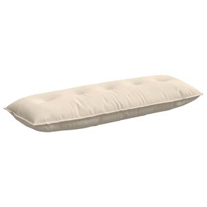 vidaXL R&uuml;ckenkissen Beige 140 x 50 cm Mikrofaserstoff