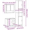 vidaXL 3-tlg. Badm&ouml;bel-Set Sonoma-Eiche Holzwerkstoff