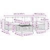 vidaXL Outdoor-Sofagarnitur mit Kissen 5 pcs Natur und Beige