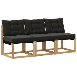vidaXL Outdoor Mittelsofa 3 stk. 3-Sitzer