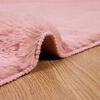 vidaXL Rutschfester Kunstfellteppich Olite Rosa 160 x 160 cm Polyester