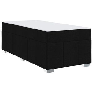 vidaXL Bettrahmen mit Matratze Schwarz 90 x 200 cm Stoff