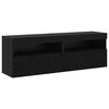 vidaXL TV-Schrankset 6 pcs Schwarz Eichen-Optik Holzwerkstoff