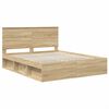 vidaXL Bettrahmen Sonoma 160 x 200 cm Massives Kiefernholz