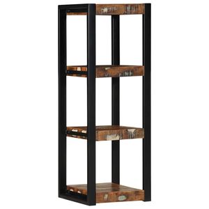 vidaXL Wandregal Mehrfarbig 35x35x100 cm Altholz Massivholz