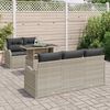 vidaXL Gartensofa-set mit Kissen 6 pcs Hellgrau Poly-Rattan