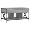 vidaXL Couchtisch Grau Sonoma 100x55x50 cm Holzwerkstoff und Metall