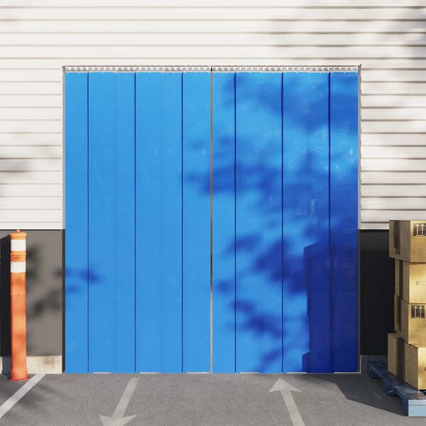 vidaXL T&uuml;rvorhang Blau 300x2,6 mm 25 m PVC