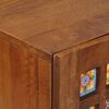 vidaXL Sideboard mit Regal Walnuss 90 x 33,5 x 75 cm Massivholz Mango