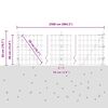 vidaXL Zaun mit Pfosten Silber 0,4 x 25 m Stahl