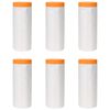 vidaXL Staubschutzfolie mit Klebeband 6 pcs Transparent 210 x 2000 cm