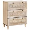 vidaXL Sideboard 3 pcs Wei&szlig; 60 x 33 x 75 cm massives Mangoholz