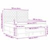 vidaXL Boxspringbett mit Matratze Dunkelblau 180 x 200 cm Samt