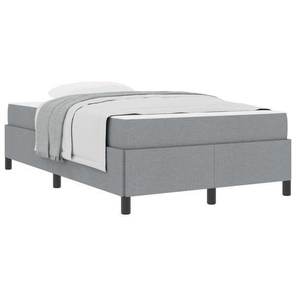 vidaXL Boxspringbett Hellgrau 120 x 200 cm Stoff