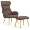 vidaXL Relaxsessel mit Hocker Taupe Stoff