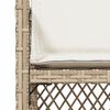 vidaXL Gartenst&uuml;hle mit Kissen 4 Stk. Beige Poly Rattan