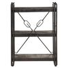 vidaXL B&uuml;cherregal 3 F&auml;cher Schwarz 60x30x80 cm Mango Massivholz