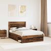 vidaXL Bettrahmen Altholz 120 x 190 cm Massives Kiefernholz