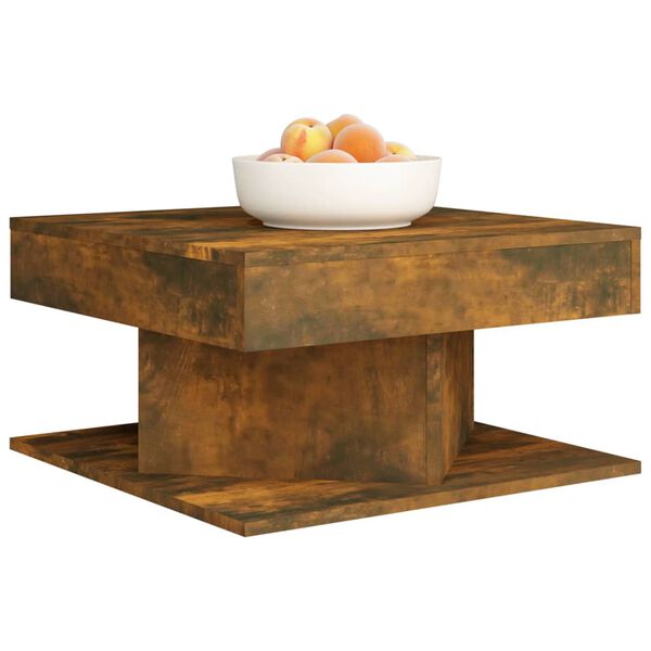 vidaXL Couchtisch R&auml;uchereiche 57x57x30 cm Holzwerkstoff