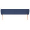 vidaXL Kopfteil mit Ohren Blau 203x23x78/88 cm Stoff