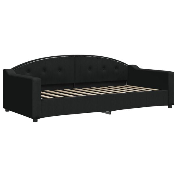 vidaXL Tagesbett Schwarz 90x200 cm Stoff