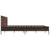 vidaXL Bettgestell Braun Eichen-Optik 200x200 cm Holzwerkstoff Metall