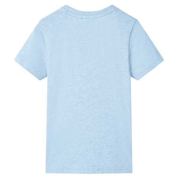 Kinder-T-Shirt Hellblau Melange 116