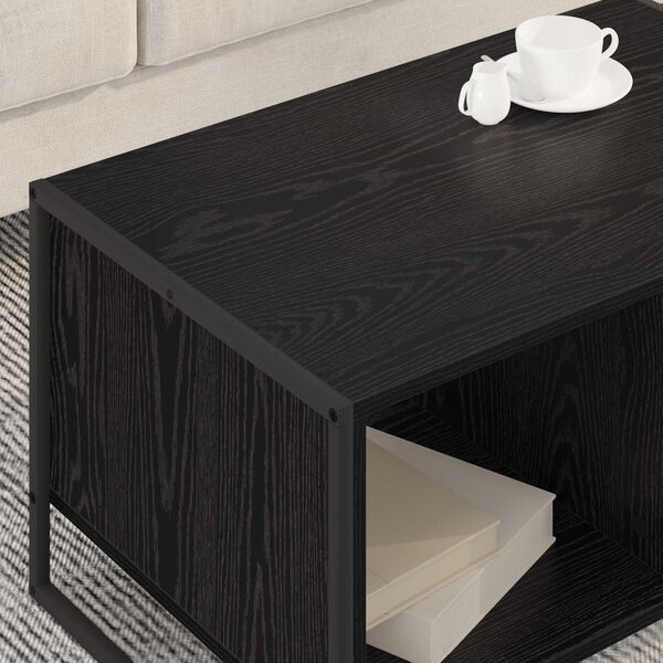 vidaXL Couchtisch Schwarz Eichen-Optik 80 x 50 x 40 cm Holzwerkstoff