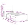 vidaXL Bettrahmen Graues Sonoma 90 x 190 cm Massives Kiefernholz