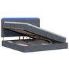 vidaXL LED-Speicherbett mit Matratze Dunkelgrau 200 x 200 cm Samt